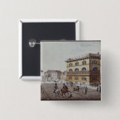 Uitzicht van de munt, Berlijn Vierkante Button 5,1 Cm (Voorkant /achterkant)