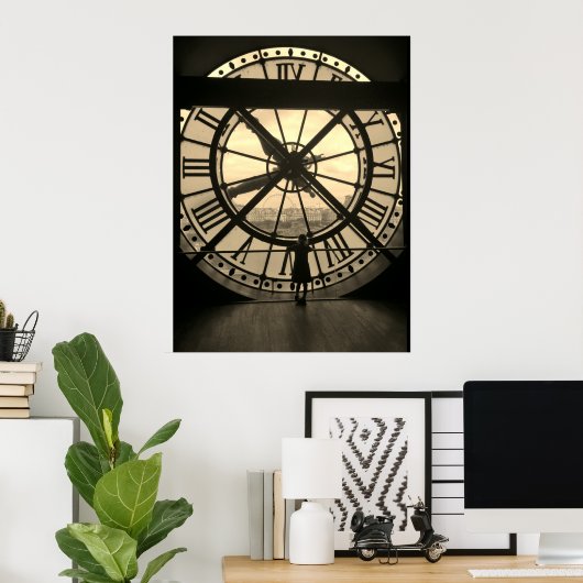 Uitzicht van de Musee D'Orsay in Parijs Poster (Thuiskantoor)