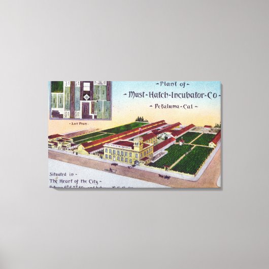 Uitzicht van de "must-Hatch Incubator" Co Bldg Canvas Afdruk (Voorkant)