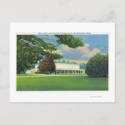 Uitzicht van de Muziek Tanglewood Shed and Grounds Briefkaart (Voorkant)