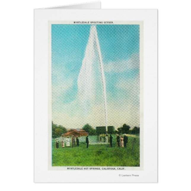 Uitzicht van de Myrtledale Geyser bij de Hot Sprin (Voorkant)