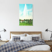 Uitzicht van de Myrtledale Geyser bij de Hot Sprin Canvas Afdruk (Insitu (Slaapkamer))