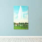 Uitzicht van de Myrtledale Geyser bij de Hot Sprin Canvas Afdruk (Insitu (Houten vloer))