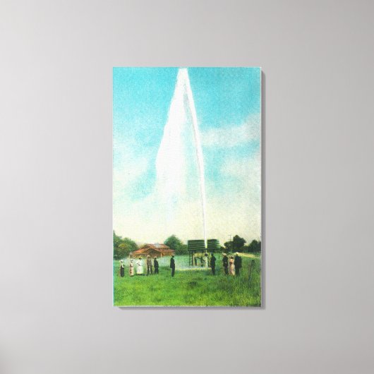 Uitzicht van de Myrtledale Geyser bij de Hot Sprin Canvas Afdruk (Voorkant)