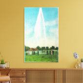Uitzicht van de Myrtledale Geyser bij de Hot Sprin Canvas Afdruk (Insitu (Woonkamer))
