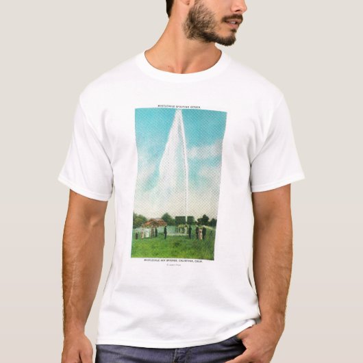 Uitzicht van de Myrtledale Geyser bij de Hot Sprin T-shirt (Voorkant)