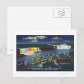 Uitzicht van de nachtschool van Oakes Garden en Briefkaart (Voorkant / Achterkant)