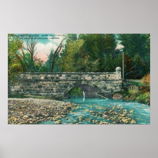 Uitzicht van de Napa County Bridge-Napa, CA Poster (Voorkant)
