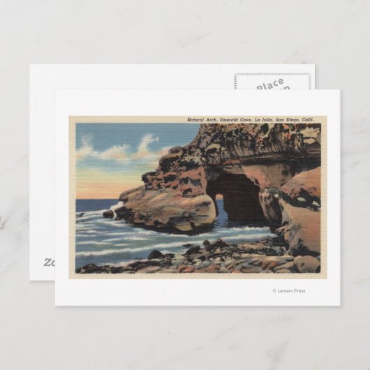 Uitzicht van de natuurlijke Arch, Emerald Cove Briefkaart (Voorkant / Achterkant)