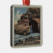 Uitzicht van de natuurlijke Arch, Emerald Cove Metalen Ornament (Rechts)