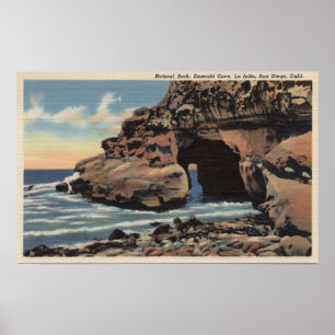 Uitzicht van de natuurlijke Arch, Emerald Cove Poster
