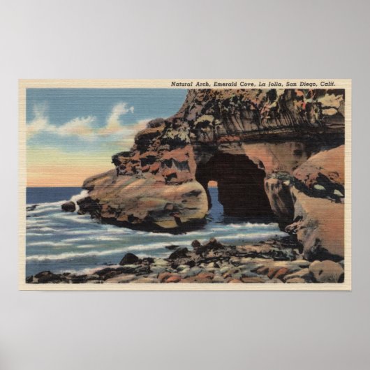 Uitzicht van de natuurlijke Arch, Emerald Cove Poster (Voorkant)