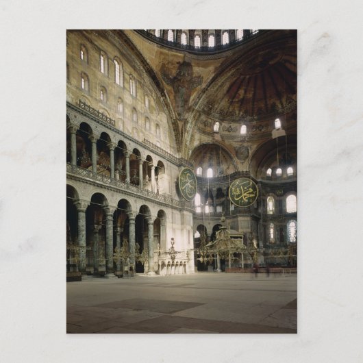 Uitzicht van de nave briefkaart (Voorkant)