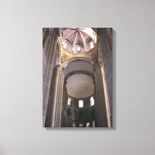 Uitzicht van de nave, c.1050 (foto) canvas afdruk (Voorkant)