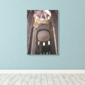 Uitzicht van de nave, c.1050 (foto) canvas afdruk (Insitu (Houten vloer))