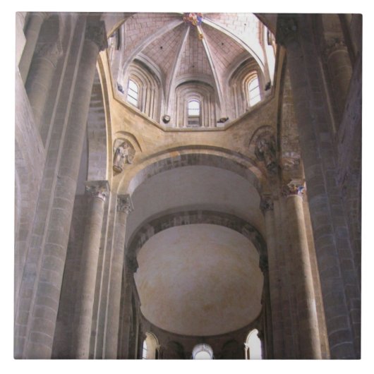 Uitzicht van de nave, c.1050 (foto) tegeltje (Voorkant)