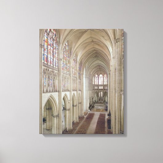 Uitzicht van de nave en het koor canvas afdruk (Voorkant)