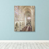 Uitzicht van de nave en het koor canvas afdruk (Insitu (Houten vloer))
