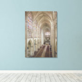Uitzicht van de nave en het koor canvas afdruk (Insitu (Houten vloer))