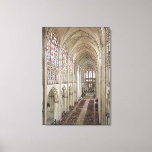 Uitzicht van de nave en het koor canvas afdruk (Voorkant)