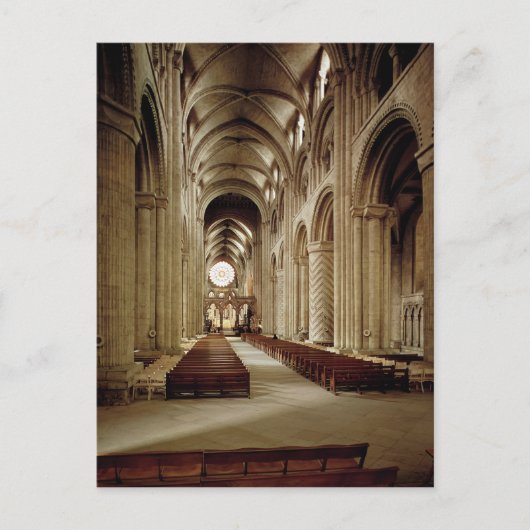 Uitzicht van de nave, gebouwd 1093-1289 briefkaart (Voorkant)