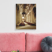 Uitzicht van de nave, gebouwd 1093-1289 canvas afdruk (Insitu (Woonkamer))