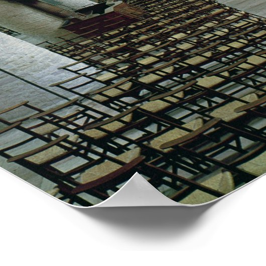 Uitzicht van de nave, naar het altaar gericht poster (Hoek)