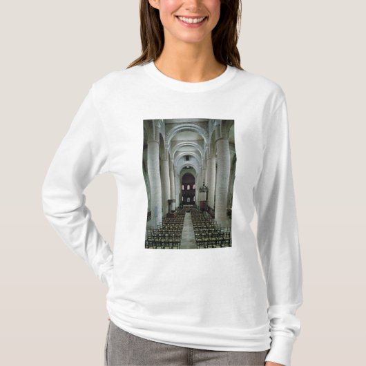 Uitzicht van de nave, naar het altaar gericht t-shirt (Voorkant)