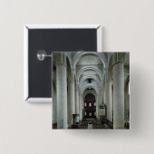 Uitzicht van de nave, naar het altaar gericht vierkante button 5,1 cm (Voorkant /achterkant)