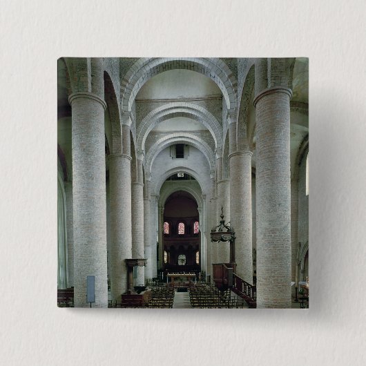 Uitzicht van de nave, naar het altaar gericht vierkante button 5,1 cm (Voorkant)