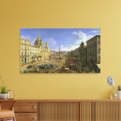 Uitzicht van de Navona van Piazza, Rome Canvas Afdruk (Insitu (Woonkamer))