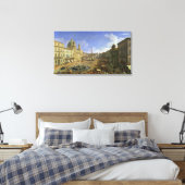 Uitzicht van de Navona van Piazza, Rome Canvas Afdruk (Insitu (Slaapkamer))