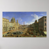 Uitzicht van de Navona van Piazza, Rome Poster (Voorkant)