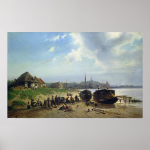 Uitzicht van de Nederlandse kust Poster