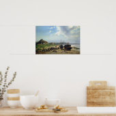 Uitzicht van de Nederlandse kust Poster (Keuken)