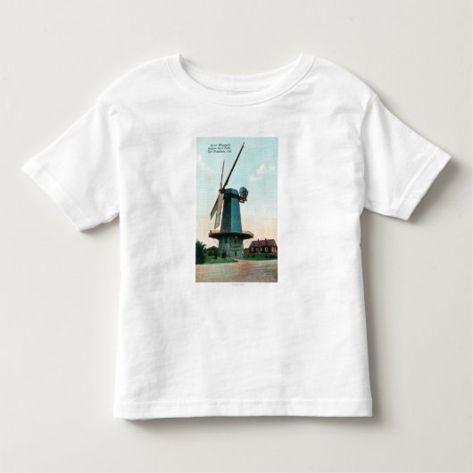 Uitzicht van de Nederlandse windmolen in het Golde Kinder Shirts (Voorkant)