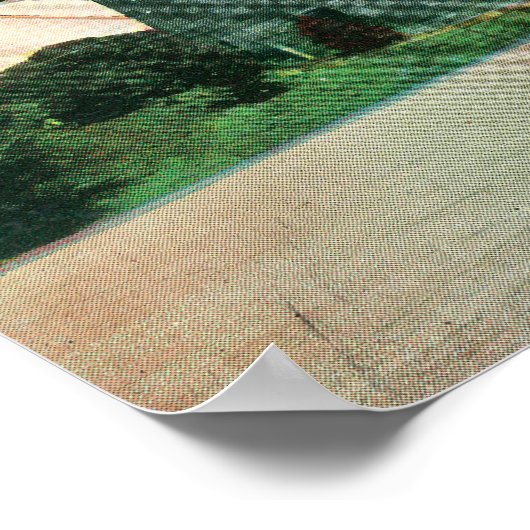 Uitzicht van de Nederlandse windmolen in het Golde Poster (Hoek)