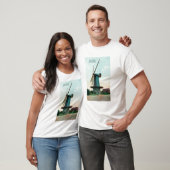 Uitzicht van de Nederlandse windmolen in het Golde T-shirt (Unisex)