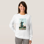 Uitzicht van de Nederlandse windmolen in het Golde T-shirt (Voorkant volledig)