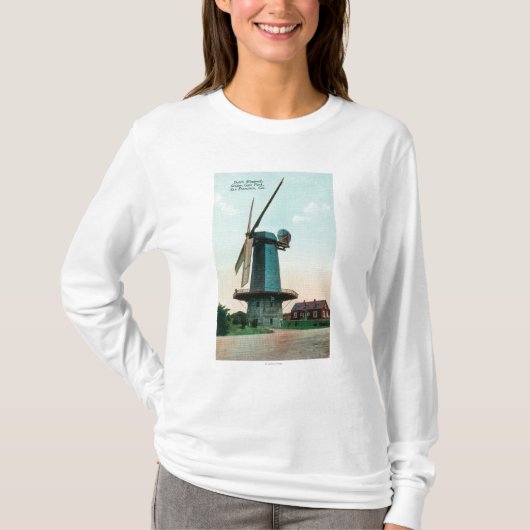 Uitzicht van de Nederlandse windmolen in het Golde T-shirt (Voorkant)