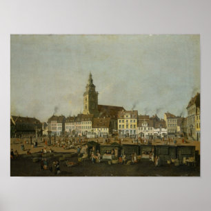Uitzicht van de Neue Markt met St. Mary's Poster