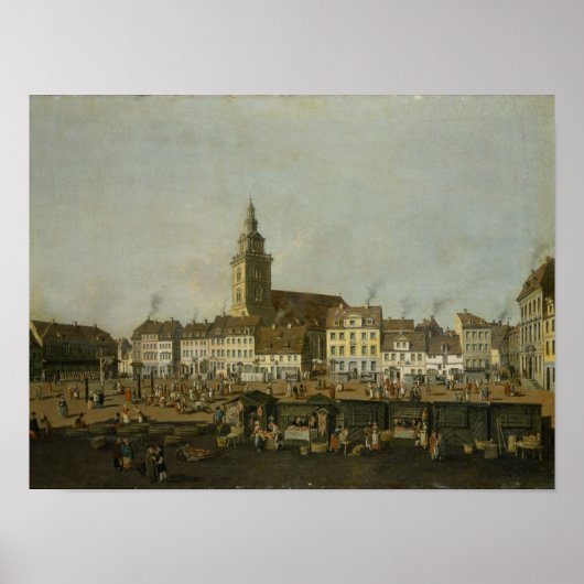 Uitzicht van de Neue Markt met St. Mary's Poster (Voorkant)
