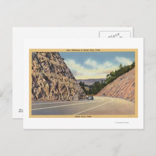 Uitzicht van de New Highway to Santa Cruz Briefkaart (Voorkant / Achterkant)