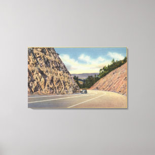 Uitzicht van de New Highway to Santa Cruz Canvas Afdruk