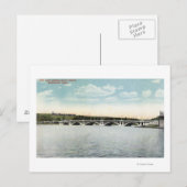 Uitzicht van de New Lake Quinsigamond Bridge Briefkaart (Voorkant / Achterkant)