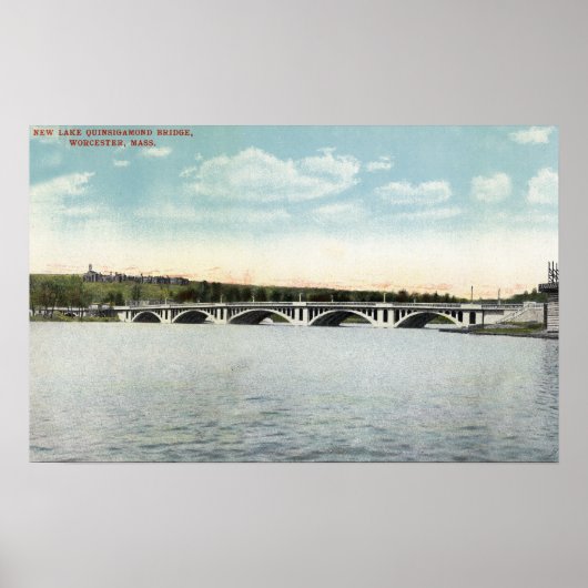 Uitzicht van de New Lake Quinsigamond Bridge Poster (Voorkant)