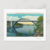 Uitzicht van de New Suspension Bridge Briefkaart (Voorkant)