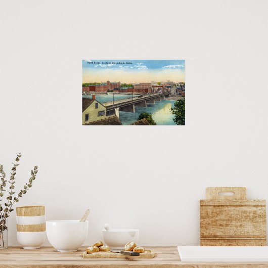 Uitzicht van de Noordbrug Poster (Keuken)