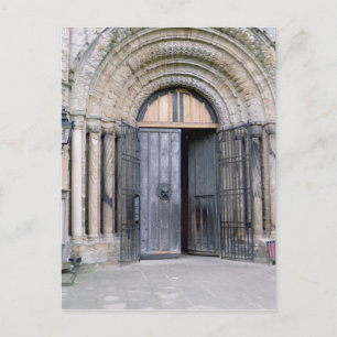 Uitzicht van de noorddeur van de kathedraal van Du Briefkaart