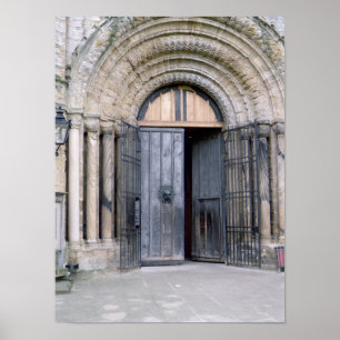 Uitzicht van de noorddeur van de kathedraal van Du Poster